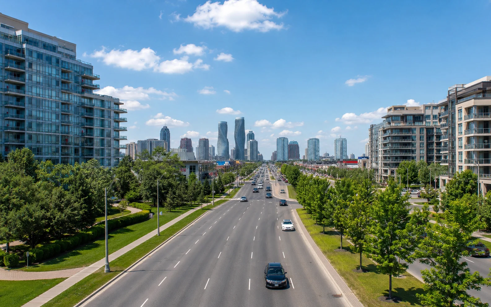 Greater Toronto Area skyline and residential towers